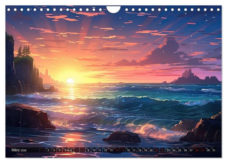 Produktbild: Inspirierende Str&auml;nde (Wandkalender 2026 DIN A4 quer), CALVENDO Monatskalender