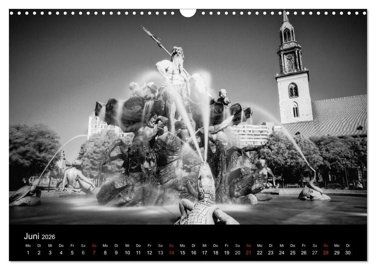 Produktbild: Berlin Monochrome (Wandkalender 2026 DIN A3 quer), CALVENDO Monatskalender