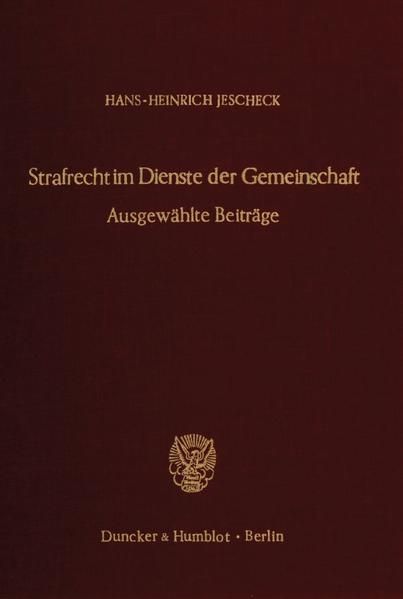 Produktbild: Strafrecht im Dienste der Gemeinschaft.