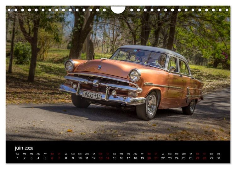 Produktbild: Cuba les belles am&eacute;ricaines (Calendrier mural 2026 DIN A4 vertical), CALVENDO calendrier mensuel