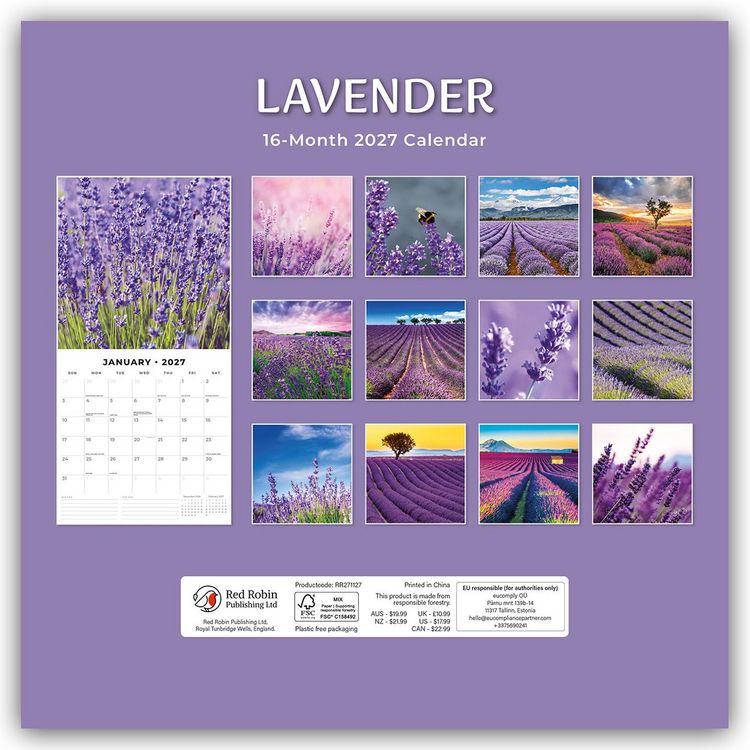 Produktbild: Lavender &ndash; Lavendel 2027 &ndash; 16-Monatskalender