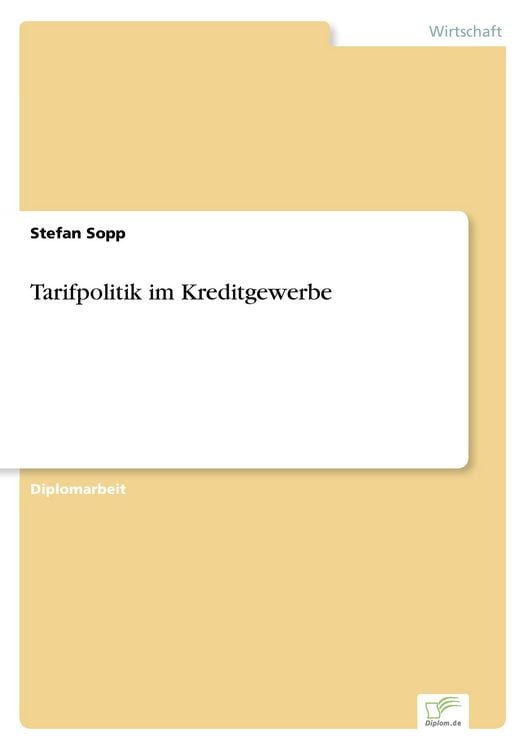 Produktbild: Tarifpolitik im Kreditgewerbe