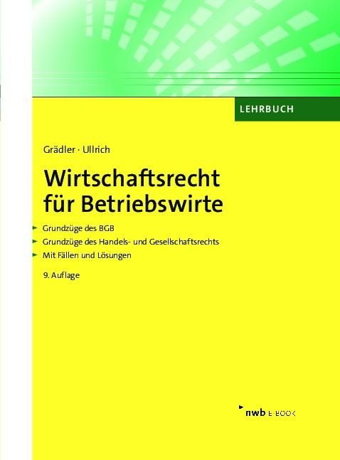 Produktbild: Wirtschaftsrecht f&uuml;r Betriebswirte