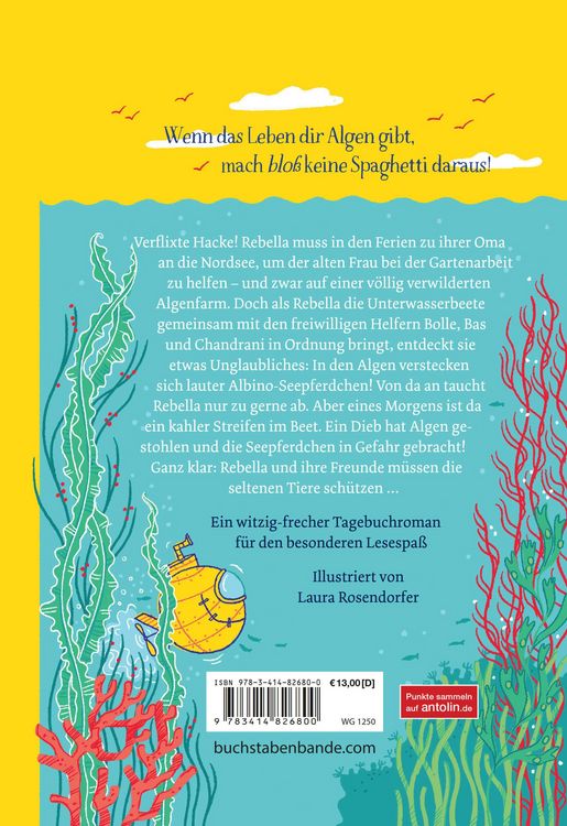 Produktbild: Das erbarmungslos ehrliche Tagebuch der Rebella Rosin - Retterin der Seepferdchen