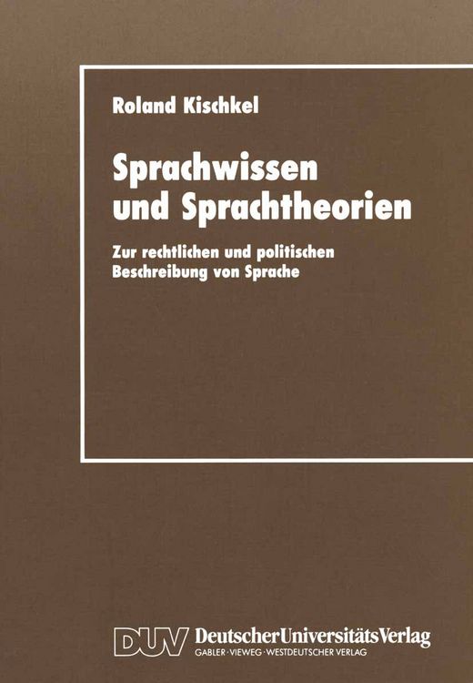 Produktbild: Sprachwissen und Sprachtheorien