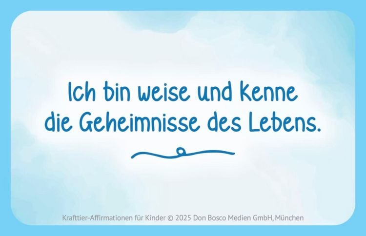 Produktbild: Krafttier-Affirmationen f&uuml;r Kinder