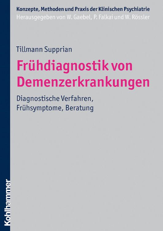 Produktbild: Fr&uuml;hdiagnostik von Demenzerkrankungen
