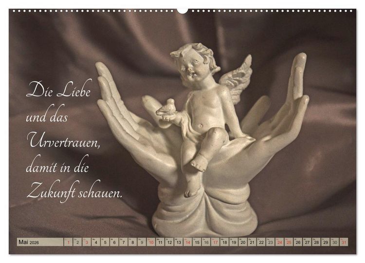 Produktbild: Engel - Die Worte der Liebe (hochwertiger Premium Wandkalender 2026 DIN A2 quer), Kunstdruck in Hochglanz