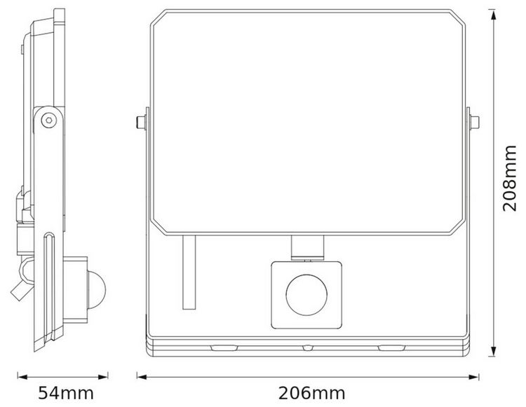 Produktbild: BELLALUX 4099854494130 LED-Au&szlig;enstrahler mit Bewegungsmelder 50 W Leuchtfarben: Kaltwei&szlig;, Wei&szlig;