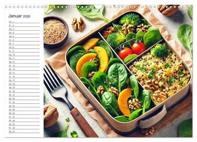 Produktbild: Lunchpaket Love - Einfach, lecker, gesund (Wandkalender 2026 DIN A3 quer), CALVENDO Monatskalender