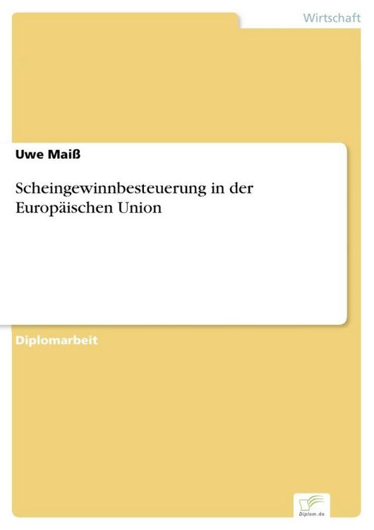 Produktbild: Scheingewinnbesteuerung in der Europ&auml;ischen Union