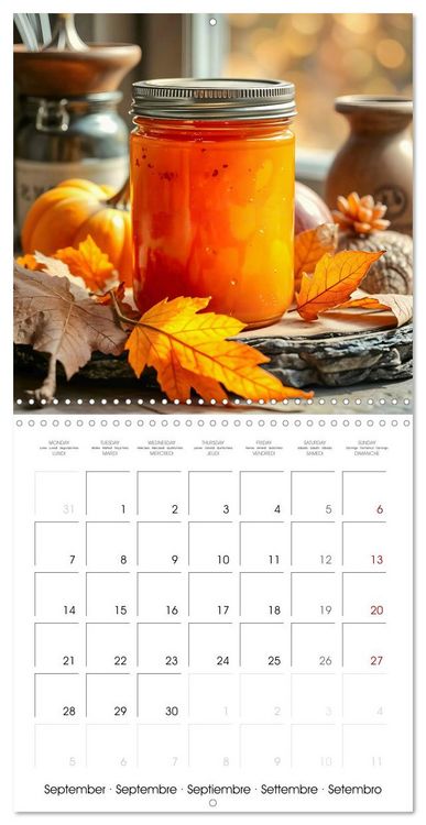 Produktbild: Culinary pumpkin creations - With pumpkin dishes through the year (Wall Calendar 2026 12 &times; 12 Inch) CALVENDO 12 Month Wall Calendar