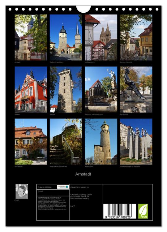 Produktbild: Arnstadt (Wandkalender 2026 DIN A4 hoch), CALVENDO Monatskalender