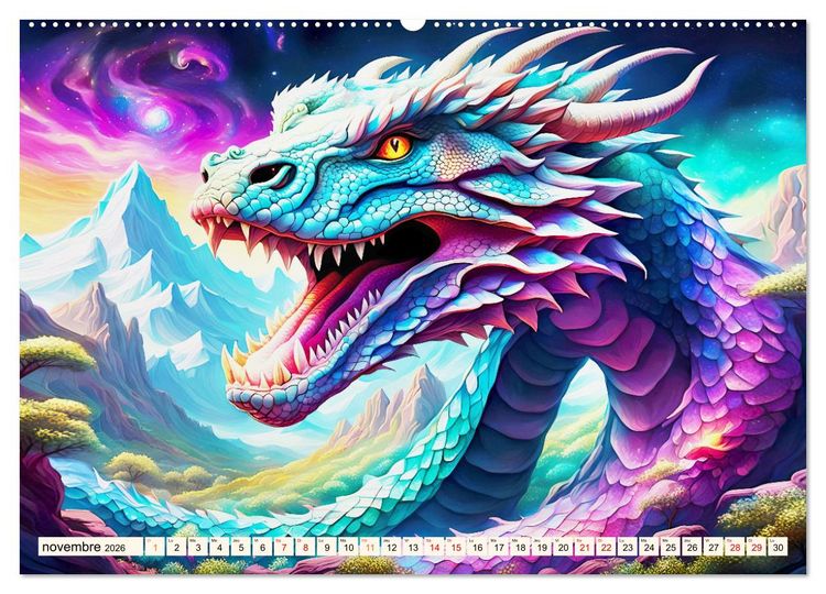 Produktbild: Gardiens mystiques (Calendrier mural 2026 DIN A2 vertical) calendrier de bureau