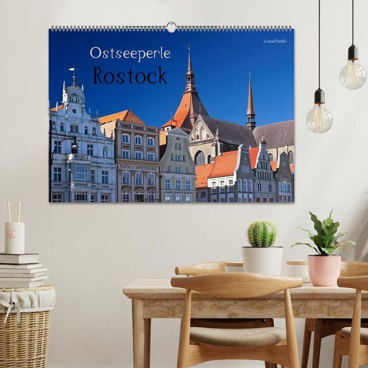 Produktbild: Ostseeperle Rostock (Wandkalender 2026 DIN A2 quer), CALVENDO Monatskalender