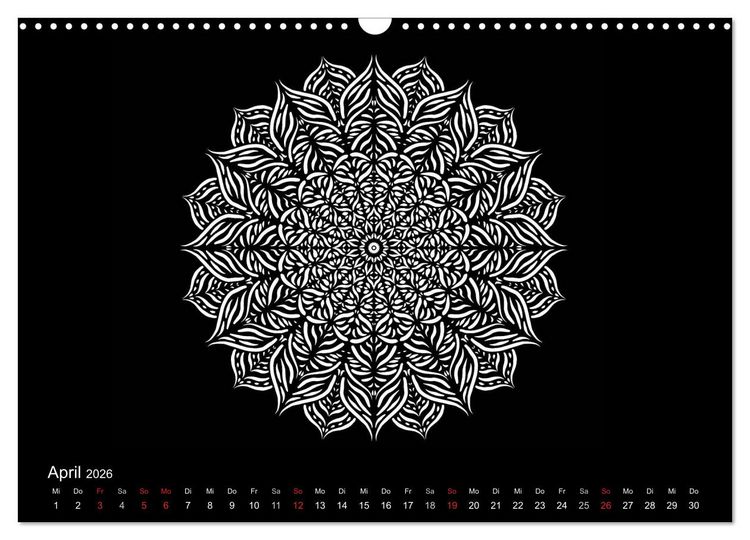 Produktbild: Entspannung und Ruhe durch Mandalas (Wandkalender 2026 DIN A3 quer), CALVENDO Monatskalender