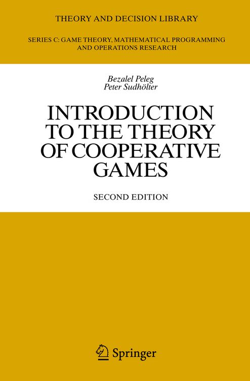 Produktbild: Introduction to the Theory of Cooperative Games