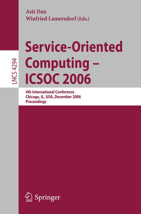 Produktbild: Service-Oriented Computing - ICSOC 2006