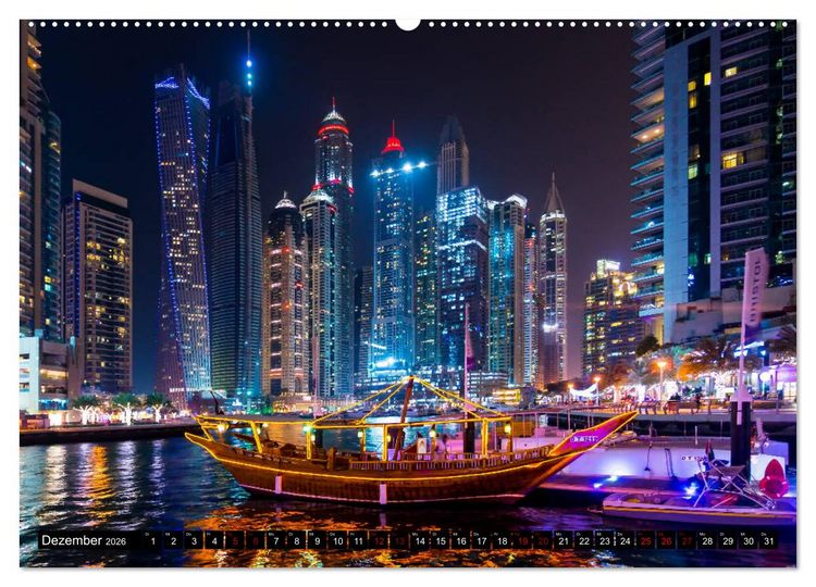Produktbild: Dubai W&uuml;stenstadt (Wandkalender 2026 DIN A2 quer), CALVENDO Monatskalender