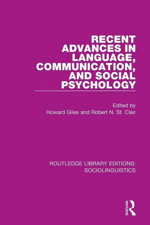 Produktbild: Recent Advances in Language, Communication, and Social Psychology