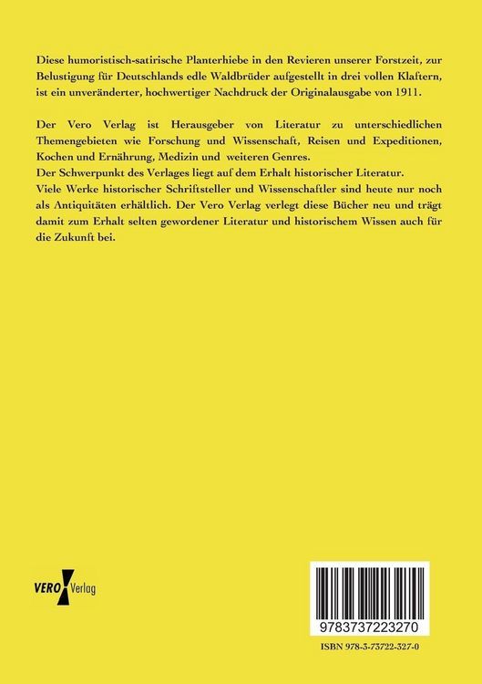 Produktbild: Humoristisch-satirische Planterhiebe in den Revieren unserer Forstzeit