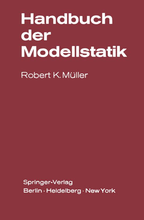 Produktbild: Handbuch der Modellstatik