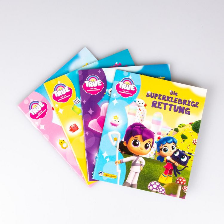 Produktbild: Nelson Mini-B&uuml;cher: 4er True und das Regenbogenreich 1-4