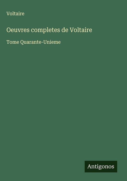Produktbild: Oeuvres completes de Voltaire