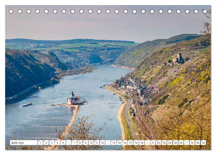 Produktbild: Kaub - Romantische Stadt am Rhein (Tischkalender 2026 DIN A5 quer), CALVENDO Monatskalender