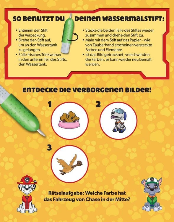 Produktbild: PAW Patrol Wasserzauber - Wassermalbuch ab 3 Jahre
