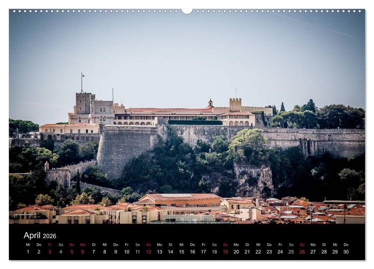 Produktbild: Monaco - Das F&uuml;rstentum an der franz&ouml;sischen Mittelmeerk&uuml;ste (hochwertiger Premium Wandkalender 2026 DIN A2 quer), Kunstdruck in Hochglanz