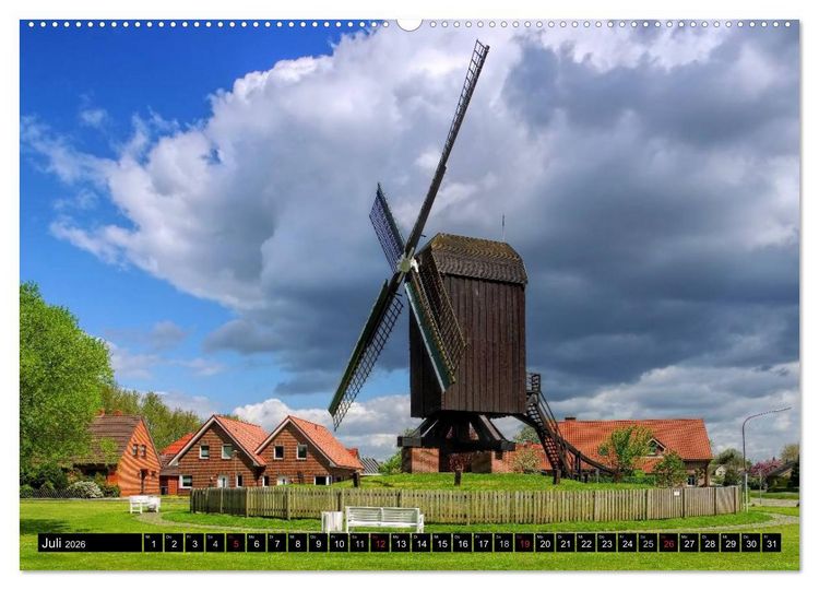 Produktbild: Papenburg und das Rheiderland (hochwertiger Premium Wandkalender 2026 DIN A2 quer), Kunstdruck in Hochglanz