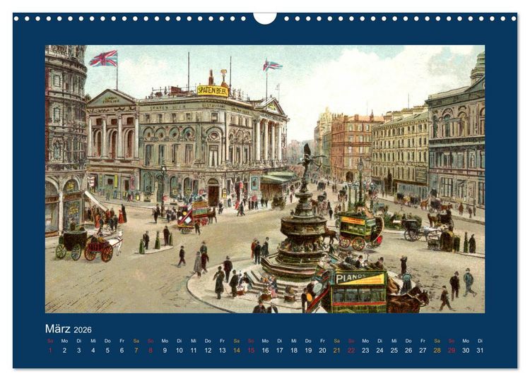 Produktbild: Historisches London von 1888 bis 1918 (Wandkalender 2026 DIN A3 quer), CALVENDO Monatskalender