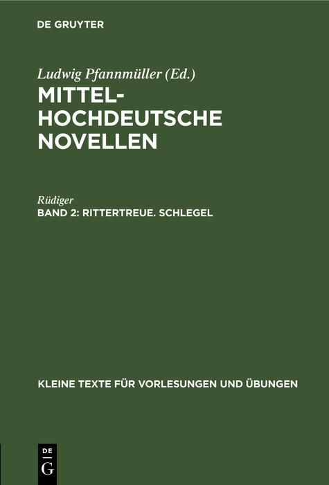 Produktbild: Rittertreue. Schlegel
