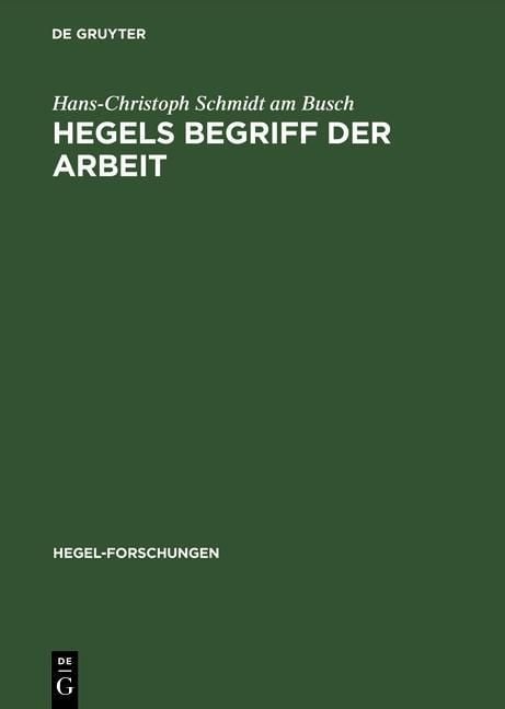 Produktbild: Hegels Begriff der Arbeit