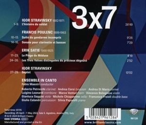 Produktbild: 3x7,Stravinsky,Poulenc,Satie,Septets