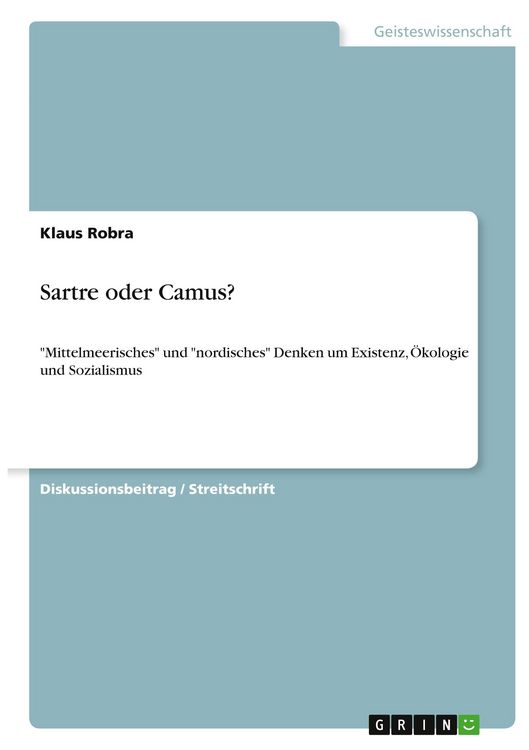 Produktbild: Sartre oder Camus?