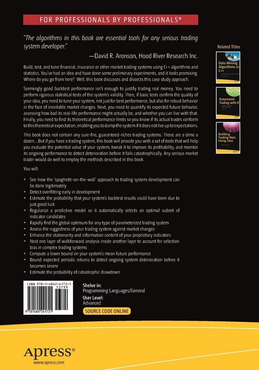 Produktbild: Testing and Tuning Market Trading Systems