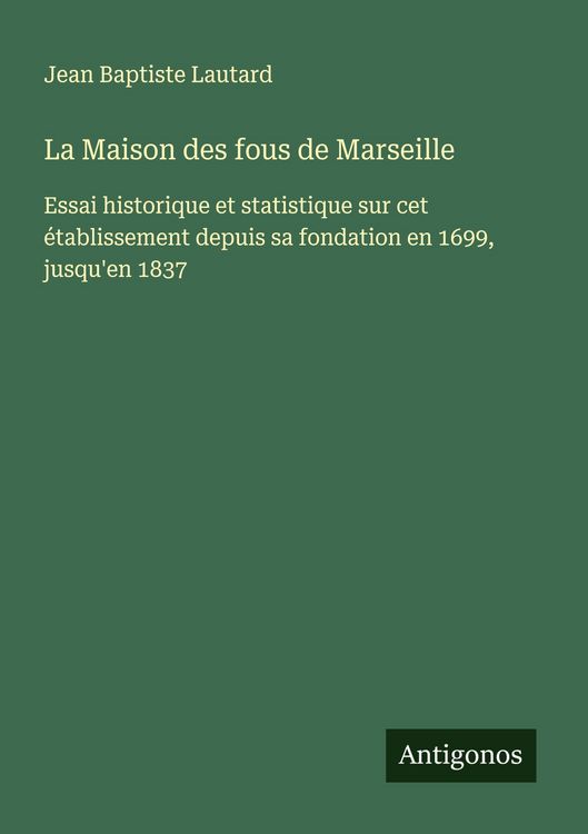 Produktbild: La Maison des fous de Marseille