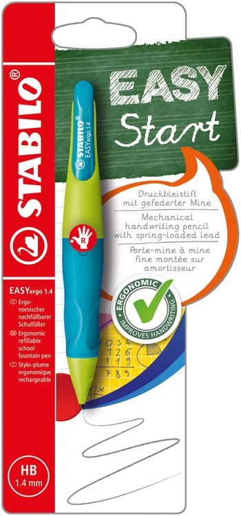 Bild vom Artikel STABILO Druckbleistift EASYergo HB 1.4 neonlimonengrün/aquamarin für Rechtshänder vom Autor 