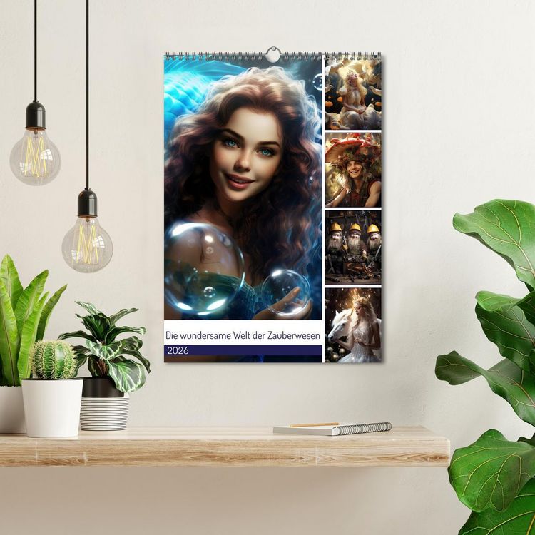 Produktbild: Die wundersame Welt der Zauberwesen (Wandkalender 2026 DIN A3 hoch), CALVENDO Monatskalender