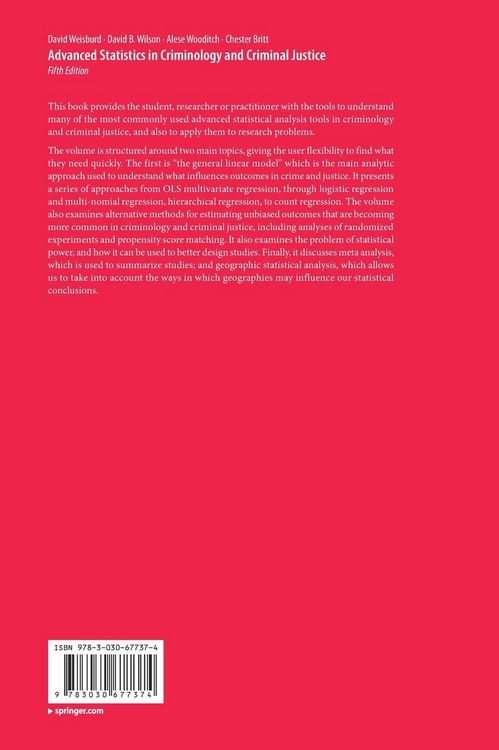 Produktbild: Advanced Statistics in Criminology and Criminal Justice