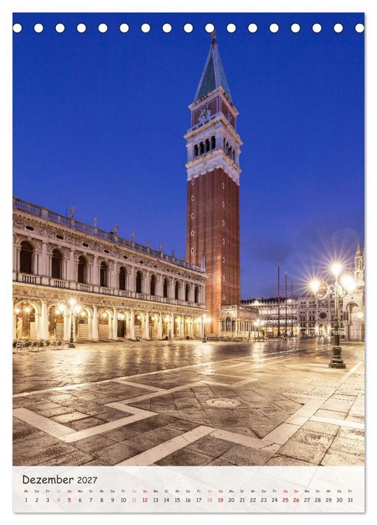 Produktbild: Venedig und Burano, Stadt am Wasser und Insel der bunten H&auml;user (Tischkalender 2027 DIN A5 hoch), CALVENDO Monatskalender