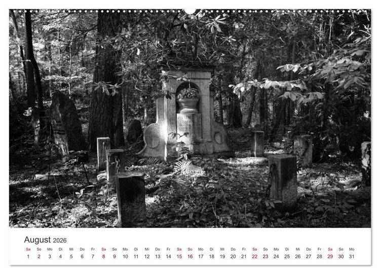 Produktbild: Wachgek&uuml;sst - Vom Zauber der Vergangenheit - S&uuml;dwestkirchhof Stahnsdorf (Wandkalender 2026 DIN A2 quer), CALVENDO Monatskalender