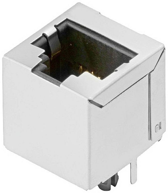 Produktbild: Weidm&uuml;ller RJ45C6 R1V 3.2N4N TY 2634590000 Buchse, Einbau vertikal Polzahl Sensoren 8 Silber, Schwarz 1 St.