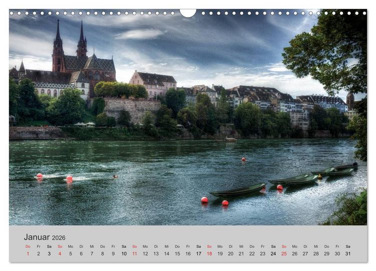 Produktbild: Basel, eine Stadt am Rhein (Wandkalender 2026 DIN A3 quer), CALVENDO Monatskalender