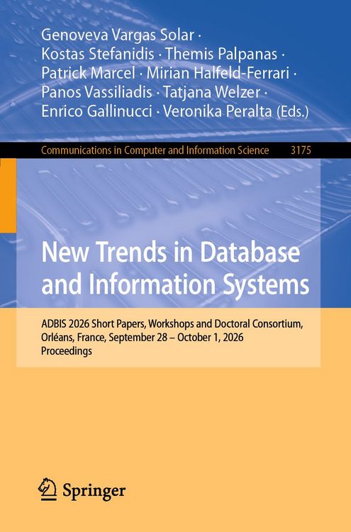Produktbild: New Trends in Database and Information Systems