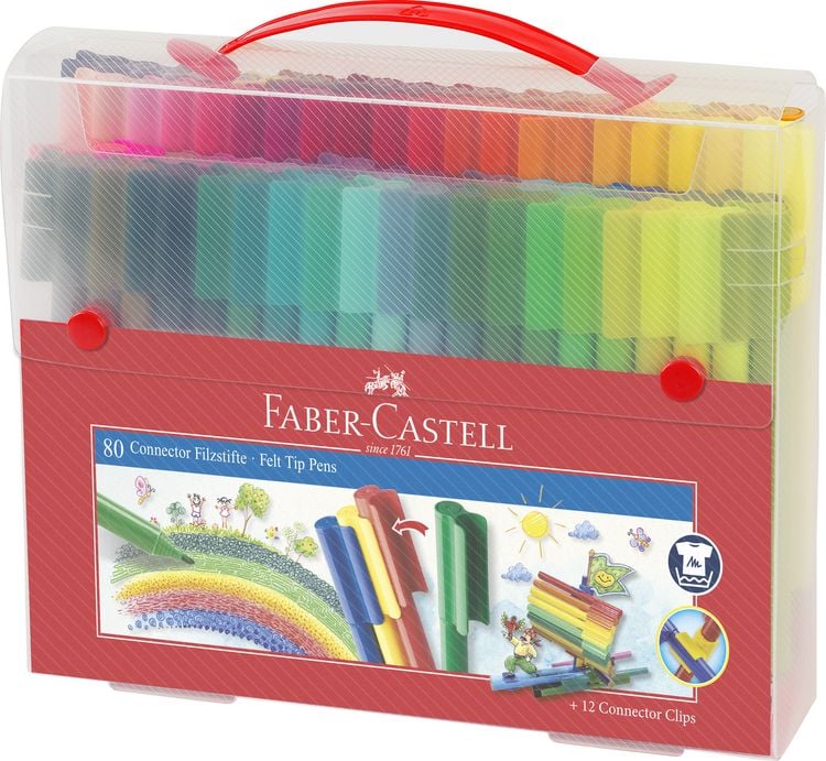Produktbild: Faber-Castell Koffer Connector Filzstifte 80-teilig