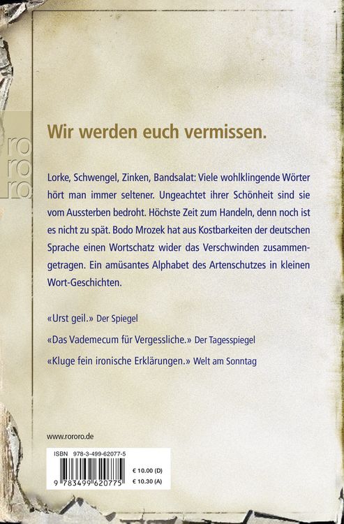 Produktbild: Lexikon der bedrohten W&ouml;rter