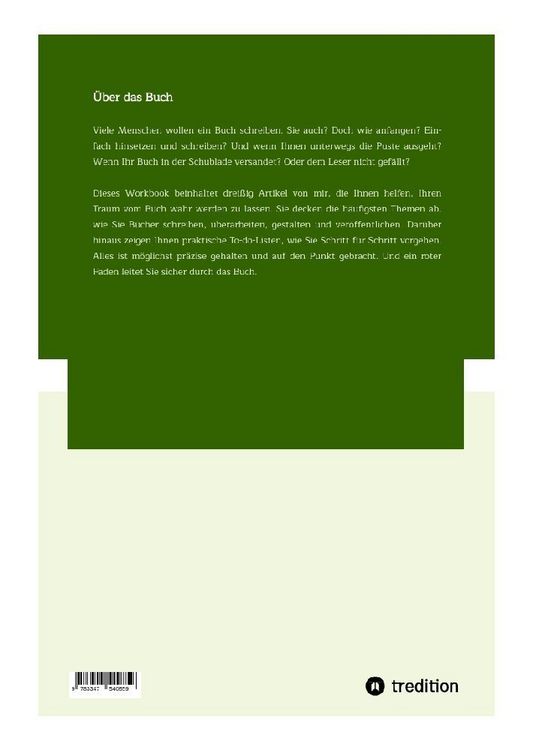 Produktbild: Workbook: Der Traum vom Buch